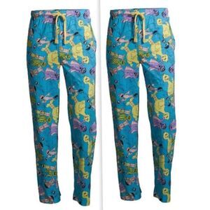 Men's Sesame Street Sleep Cotton Jersey Pants Lounge Pajama Pants 2-Pair Size M
